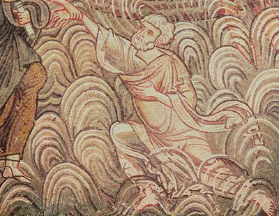 San Pedro Salvado de Ahogarse por Cristo (detalle) de Byzantine School